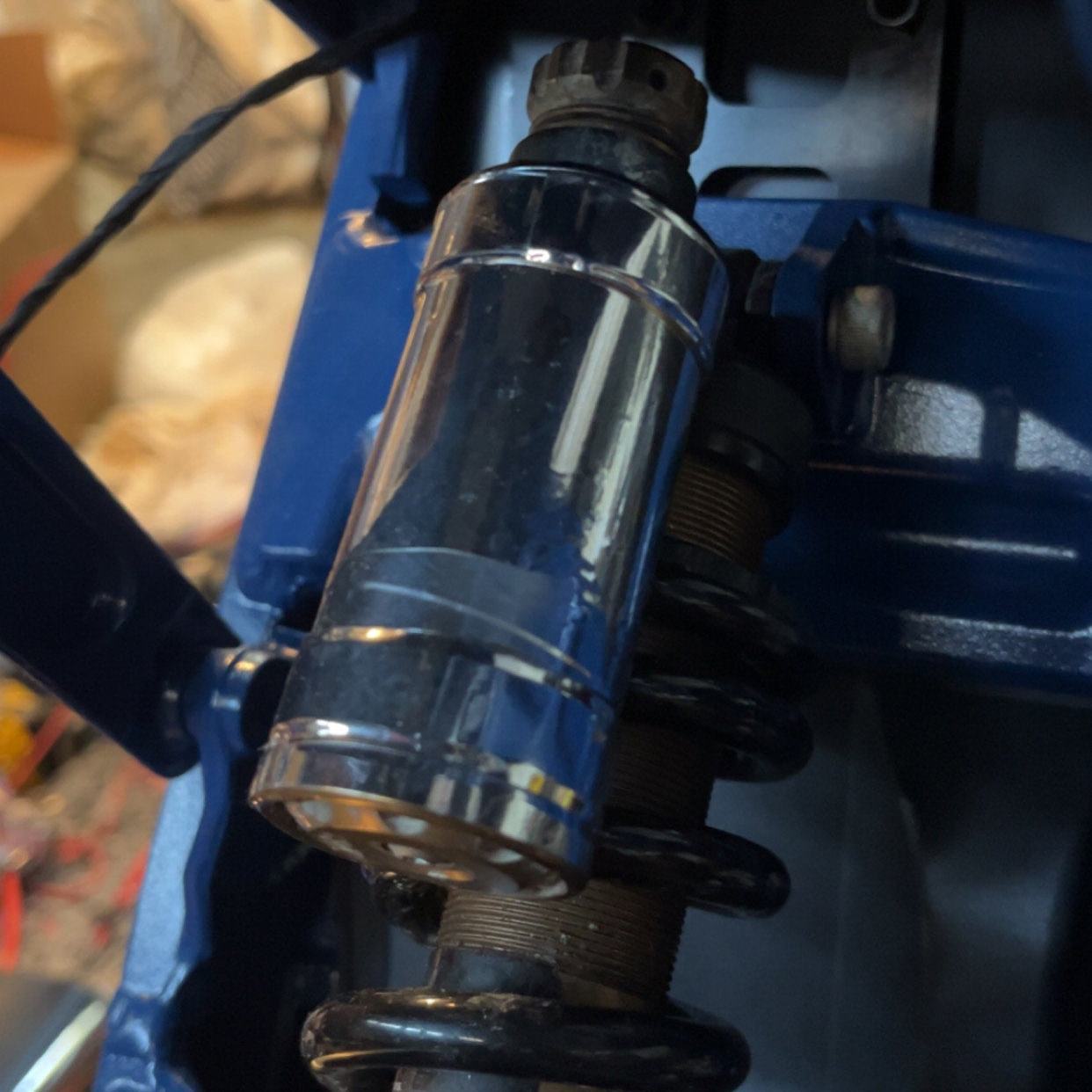 Rear shock chrome wrap