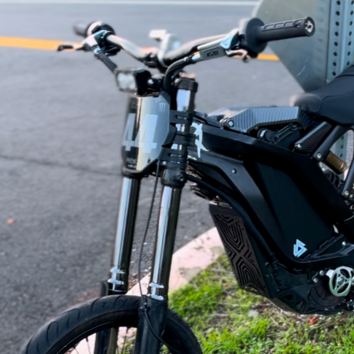Surron chrome fork wrap