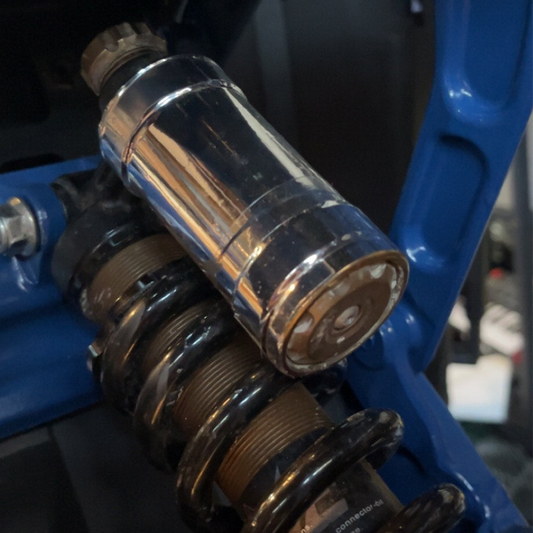Rear shock chrome wrap