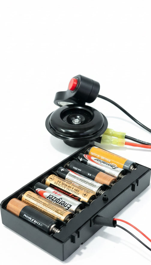 Battery Powered Horn V1 [With a Switch] (Works on any Bike!)