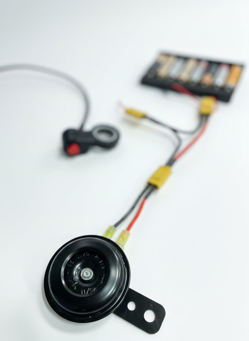 Battery Powered Horn V1 [With a Switch] (Works on any Bike!)