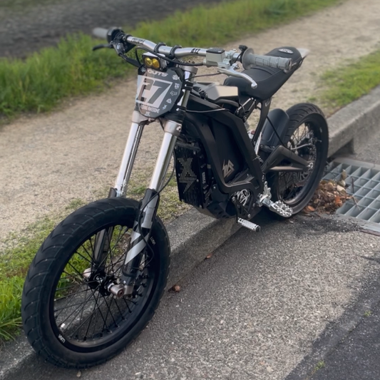 Surron chrome fork wrap