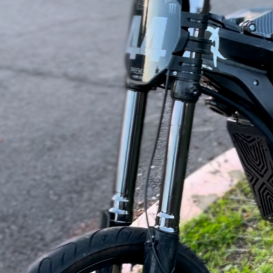 Surron chrome fork wrap