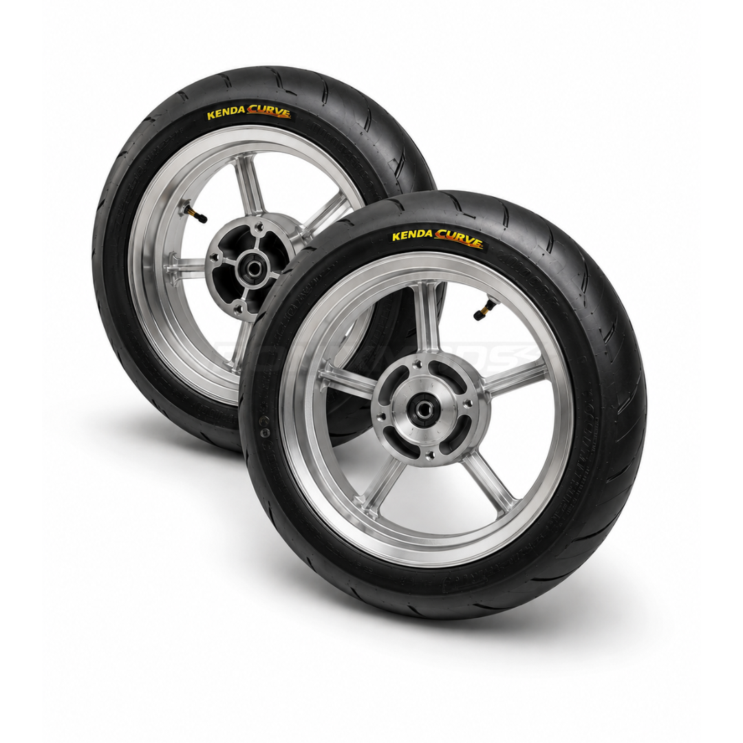 12" Supermoto Chrome Wheelset - Tuttio│Yozma│Heybike│Valintsu│Razor🔥