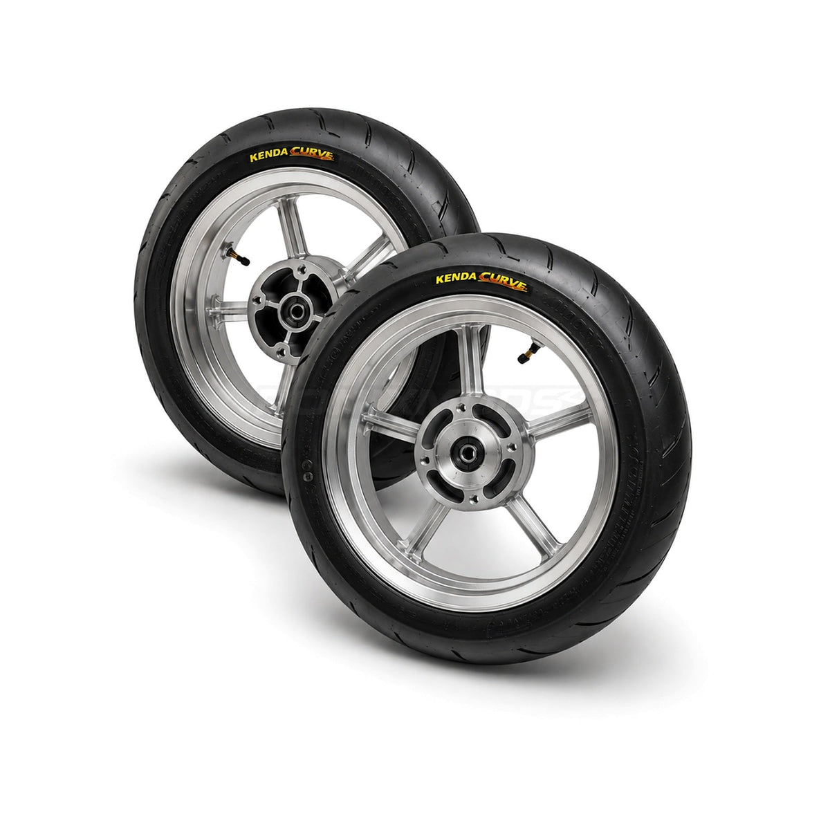 44 Tints 12" Supermoto Chrome Wheelset - (Tuttio/Yozma/Heybike/Valintsu/Razor)
